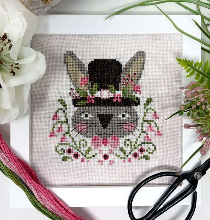 Spring Bunny - Tiny Modernist - Cross Stitch Pattern, Needlecraft Patterns, The Crafty Grimalkin - A Cross Stitch Store