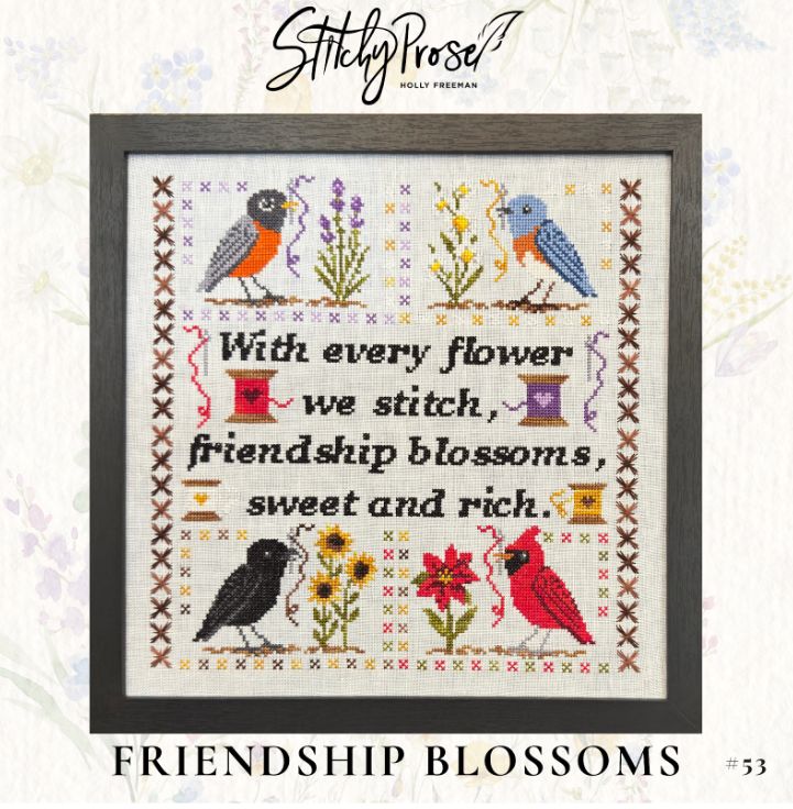 Friendship Blossoms - Stitchy Prose - Cross Stitch Pattern