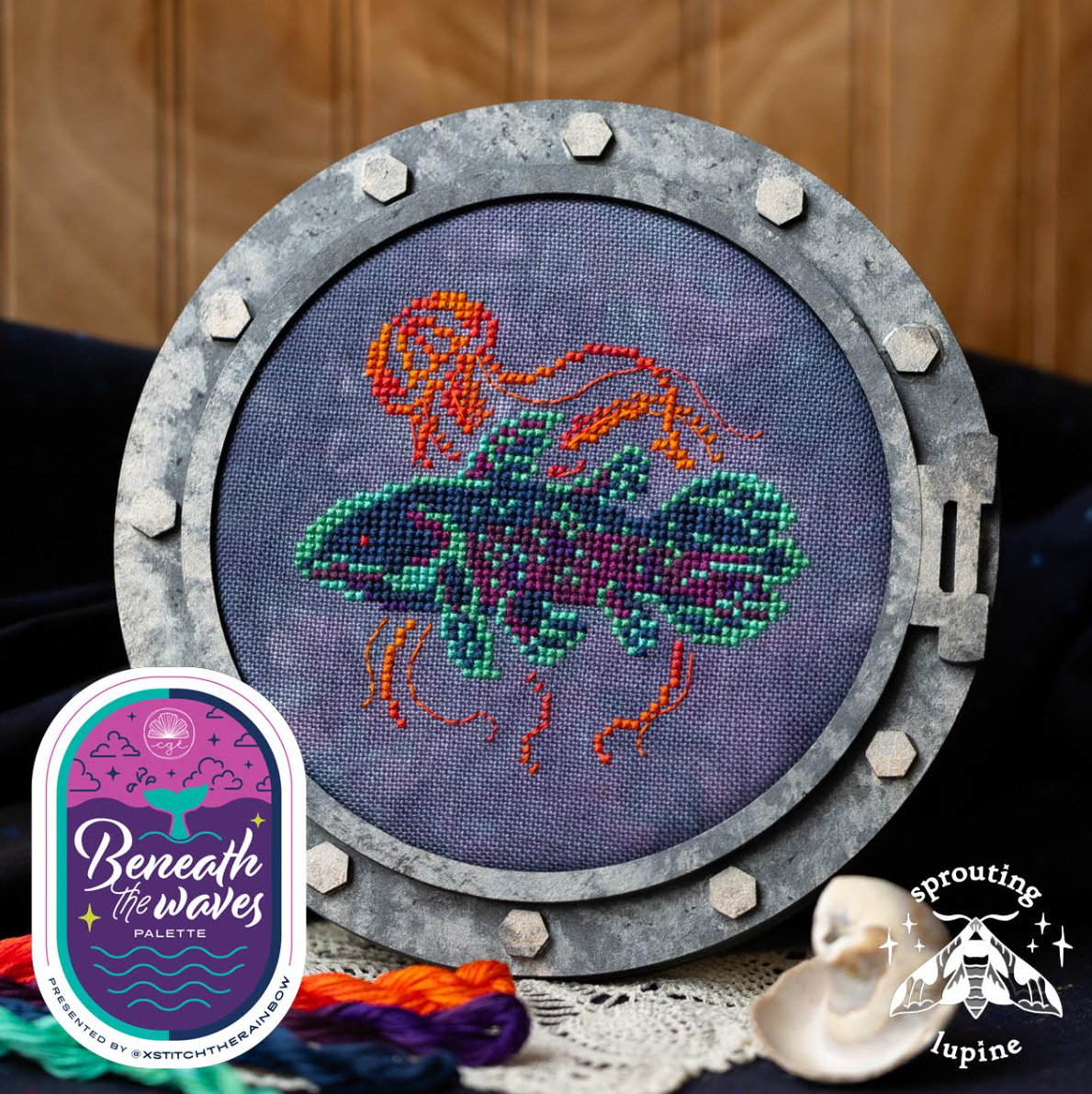 In the Depths - Sprouting Lupine - Cross Stitch Pattern