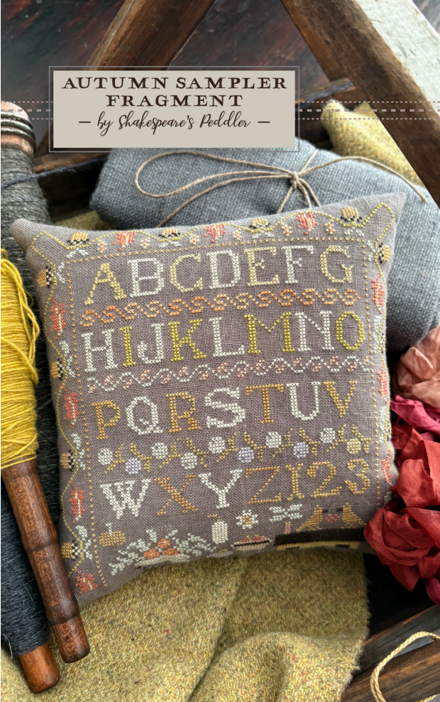 Autumn Sampler Fragment - Shakespeares Peddler - Cross Stitch Pattern