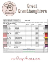 Great Granddaughters - Dirty Annies - Cross Stitch Pattern, Needlecraft Patterns, The Crafty Grimalkin - A Cross Stitch Store