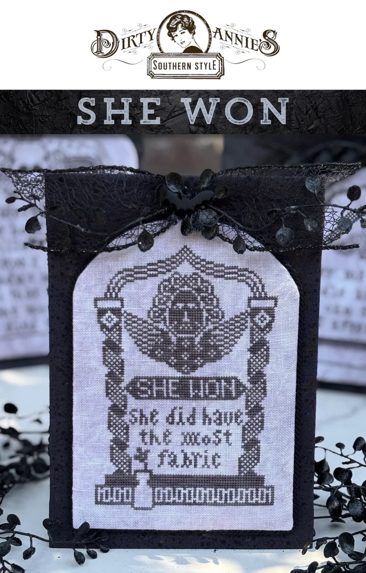 She Won - Dirty Annie's - Cross Stitch Pattern