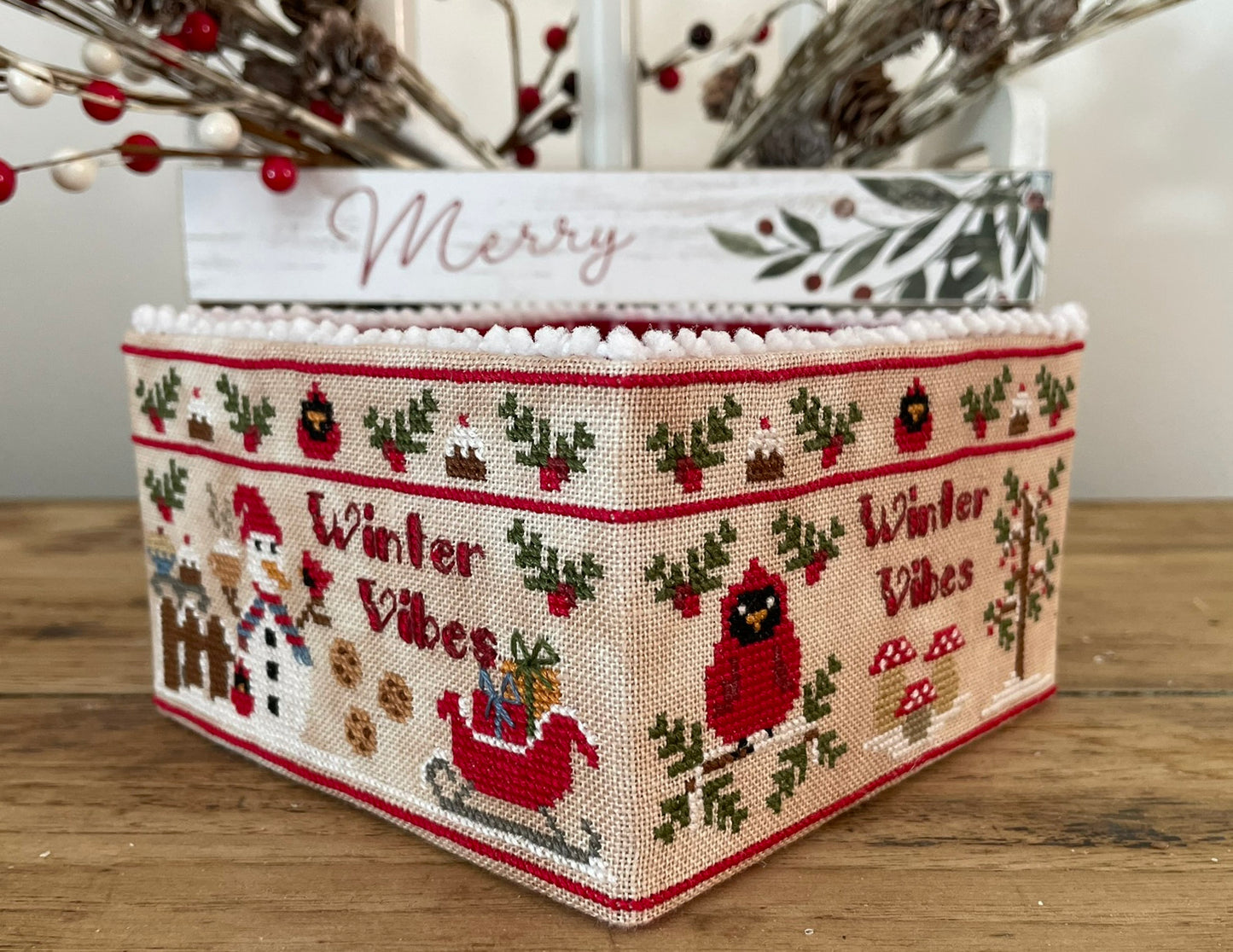 Winter Vibes basket - Mani Di Donna - Cross Stitch Pattern