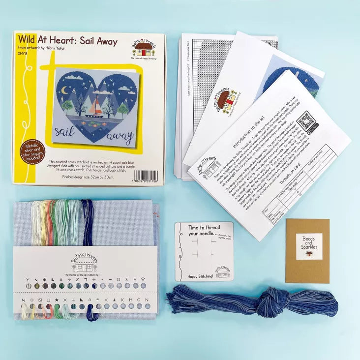 Wild At Heart: Sail Away - Bothy Threads - Cross Stitch Kit, Needlecraft Kits, The Crafty Grimalkin - A Cross Stitch Store