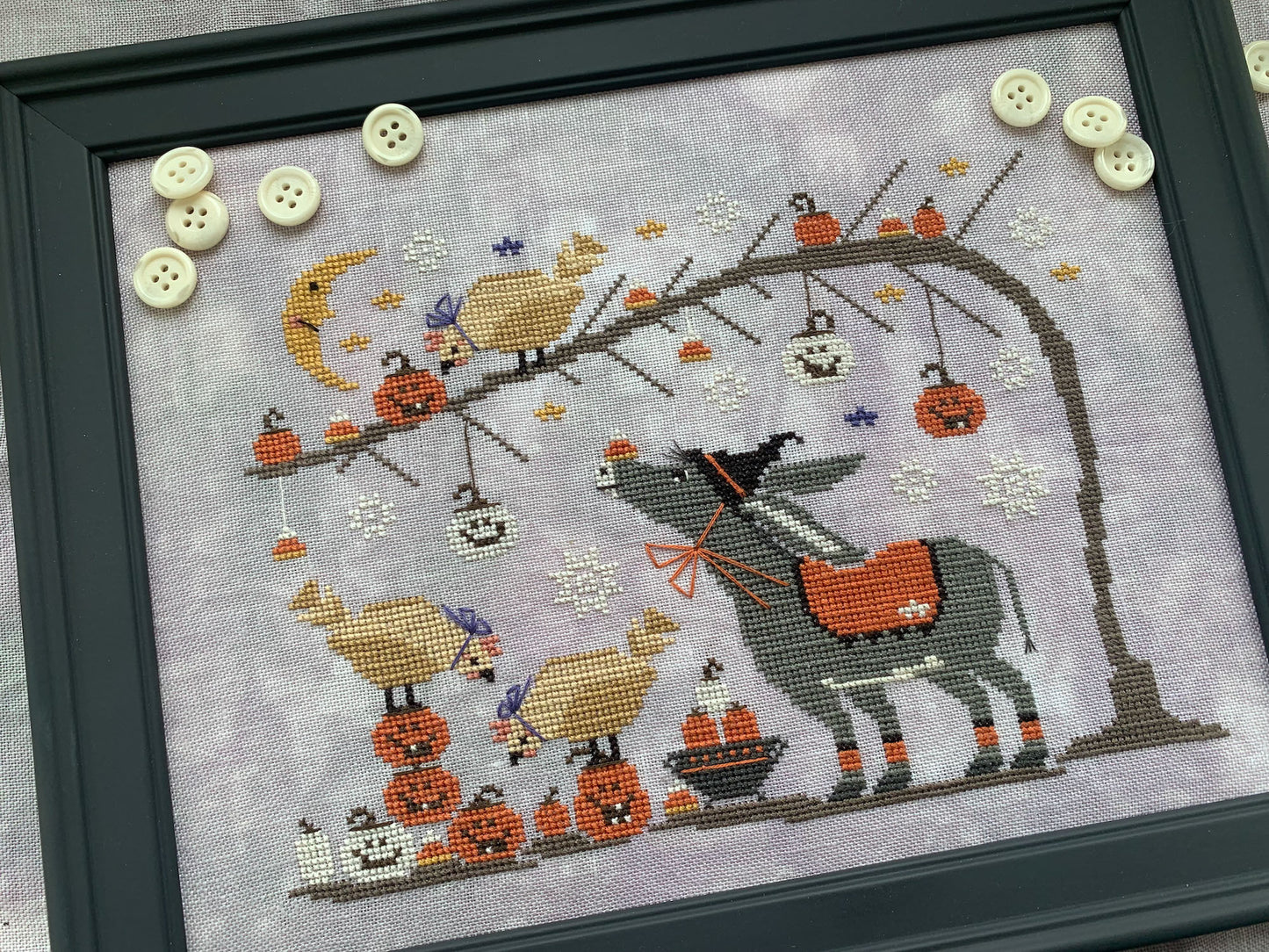 PREORDER Halloween Chicken and Waffles - Stitches by Ethel - Cross Stitch Pattern