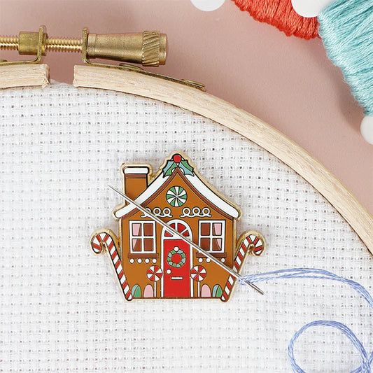 Gingerbread House Magnetic Needle Minder by Caterpillar Cross Stitch, The Crafty Grimalkin - A Cross Stitch Store