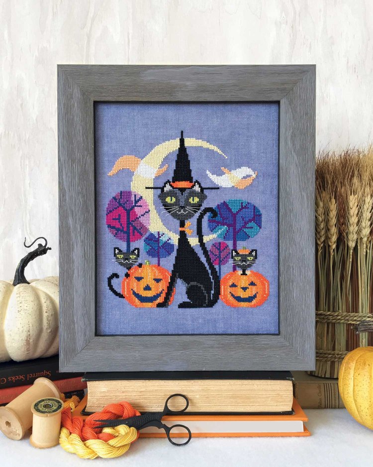 Halloween Cat - Satsuma Street - Cross Stitch Pattern, Needlecraft Patterns, The Crafty Grimalkin - A Cross Stitch Store