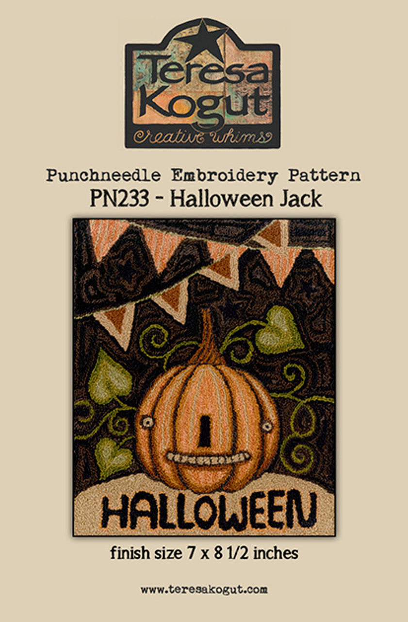 Halloween Jack - Teresa Kogut - Punch Needle Pattern