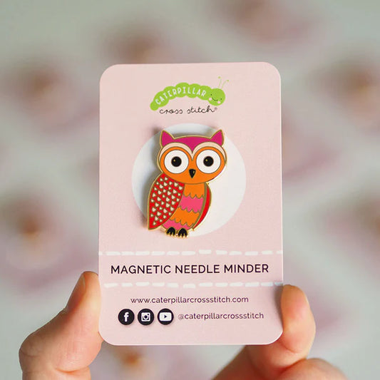Owl Magnetic Needle Minder by Caterpillar Cross Stitch, The Crafty Grimalkin - A Cross Stitch Store