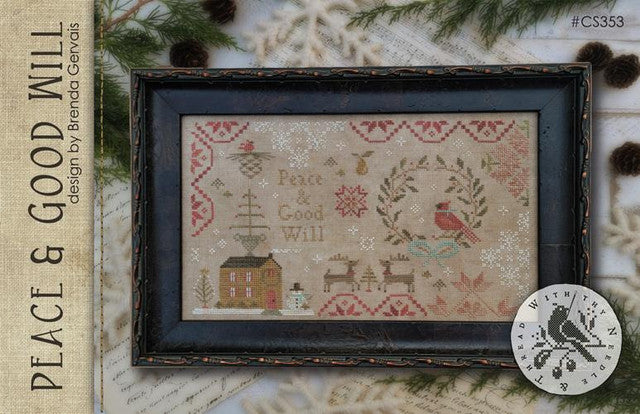 Peace and Good Will - With Thy Needle and Thread - Cross Stitch Pattern