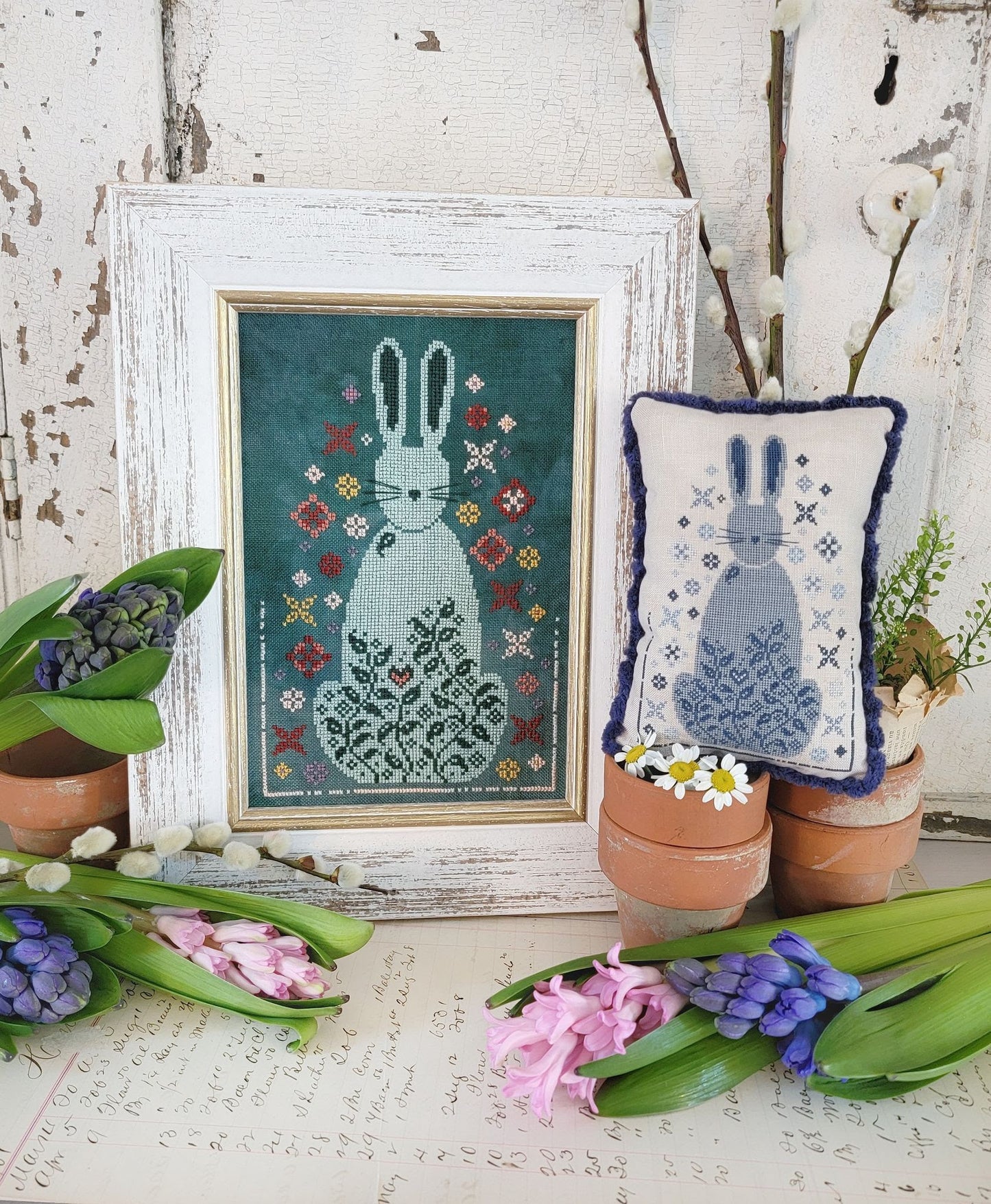 PRE-ORDER - Cottontail - Hello From Liz Mathews - Cross Stitch Pattern, Needlecraft Patterns, The Crafty Grimalkin - A Cross Stitch Store