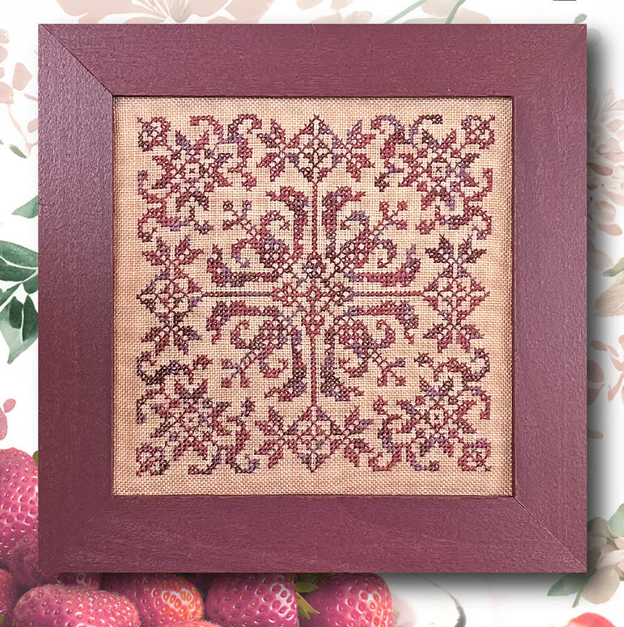PRE-ORDER Strawberry Square - Ink Circles - Cross Stitch Pattern, Needlecraft Patterns, Needlecraft Patterns, The Crafty Grimalkin - A Cross Stitch Store