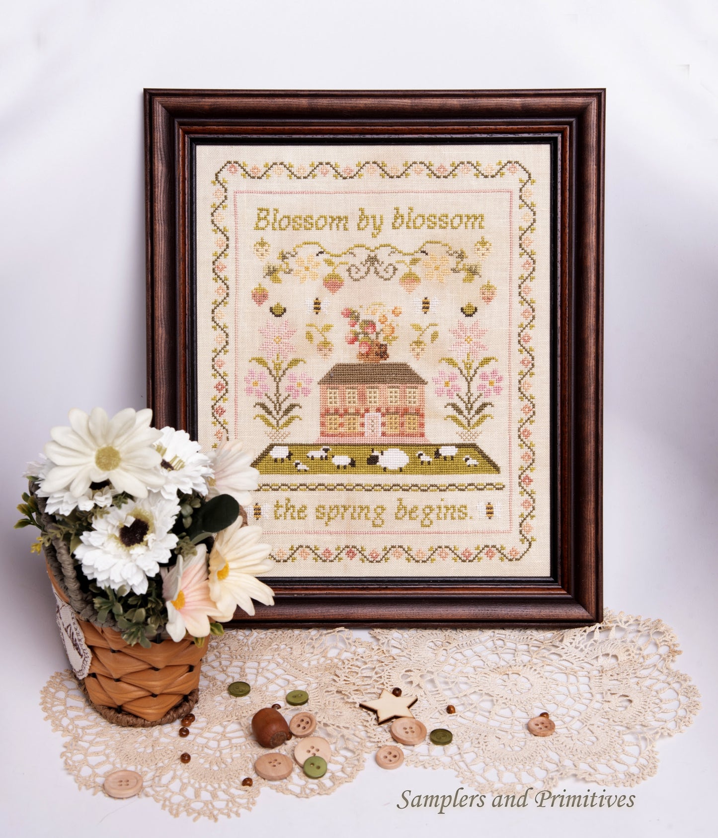 The Spring Begins - Samplers and Primitives - Cross Stitch Pattern
