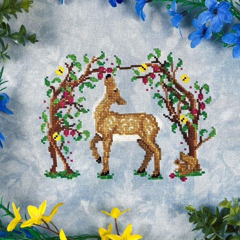 Deer in the Brambles - Stitch Crypt - Cross Stitch Pattern