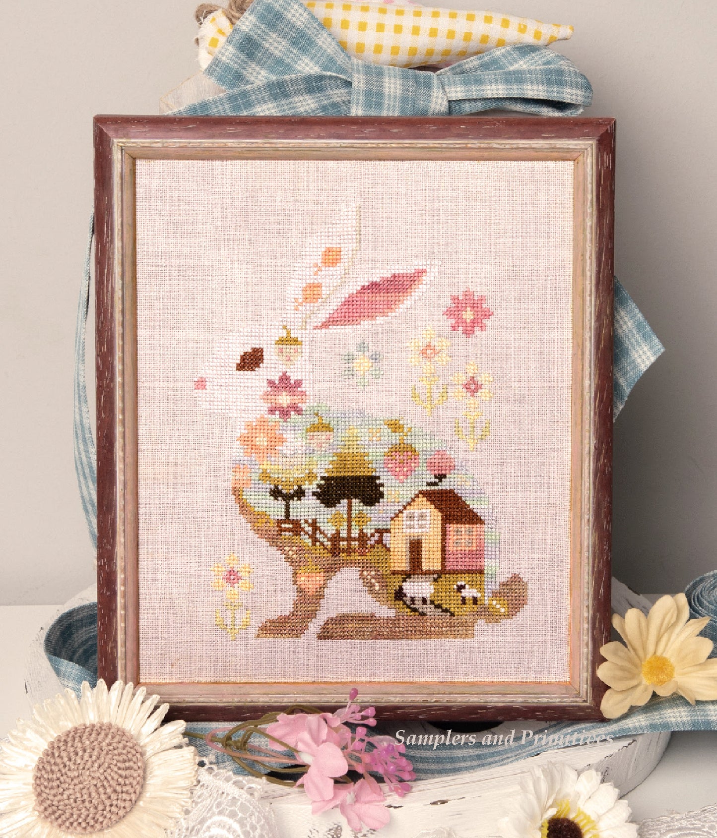 Spring Bunny - Samplers and Primitives - Cross Stitch Pattern