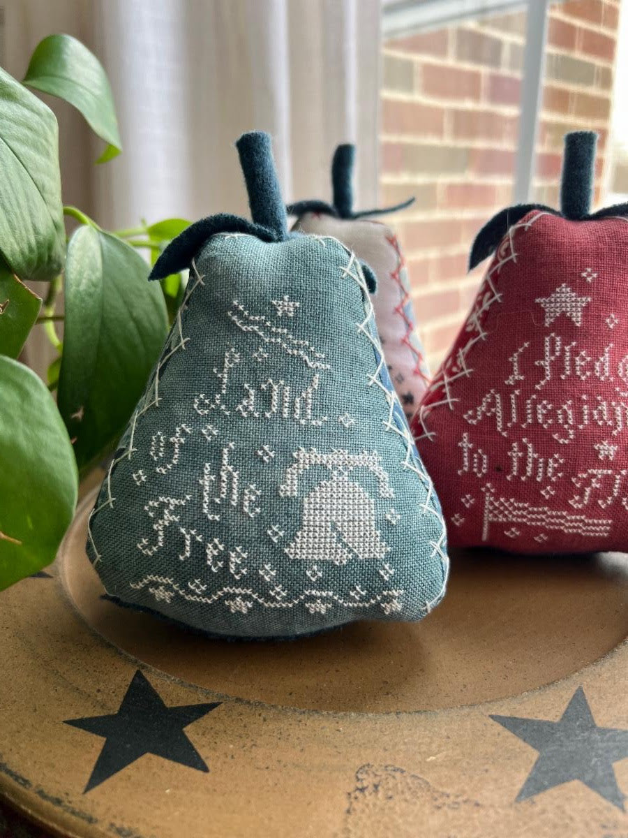 PREORDER Patriotic Pears - Annie Beez Cross Stitch Pattern