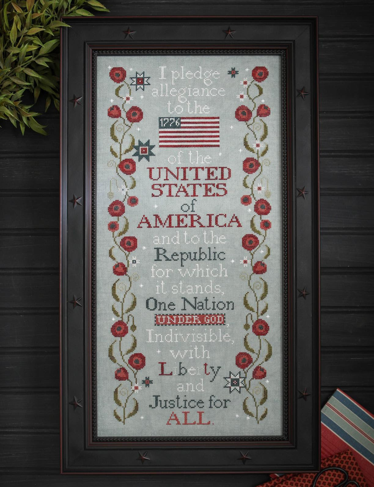 The Pledge of Allegiance - Plum Street Samplers - Cross Stitch Pattern