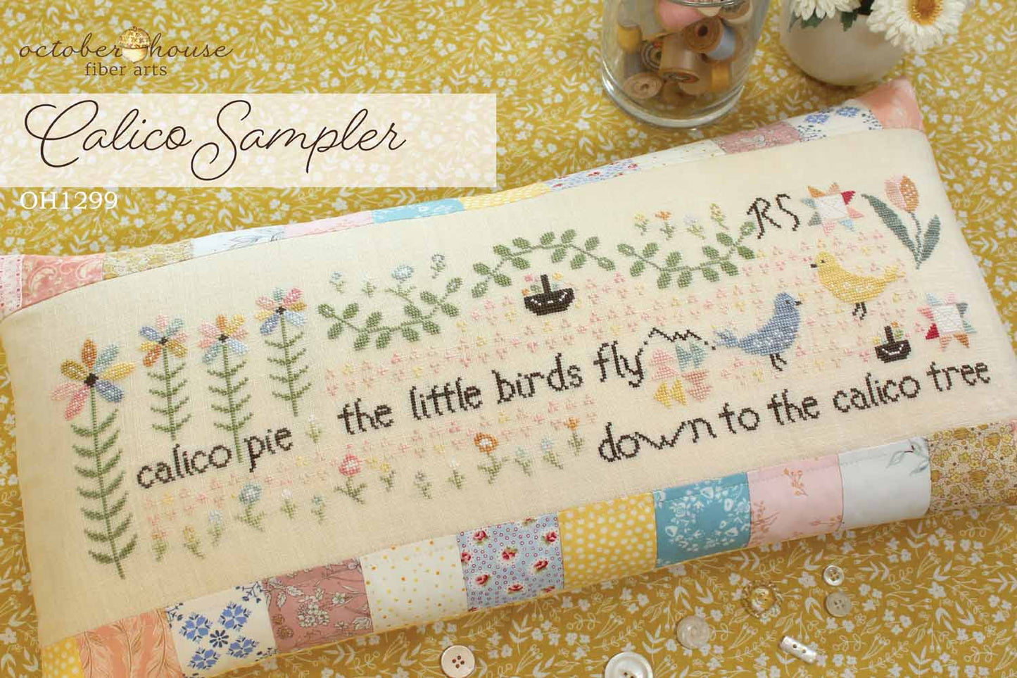 Calico Sampler - October House - Cross Stitch Pattern