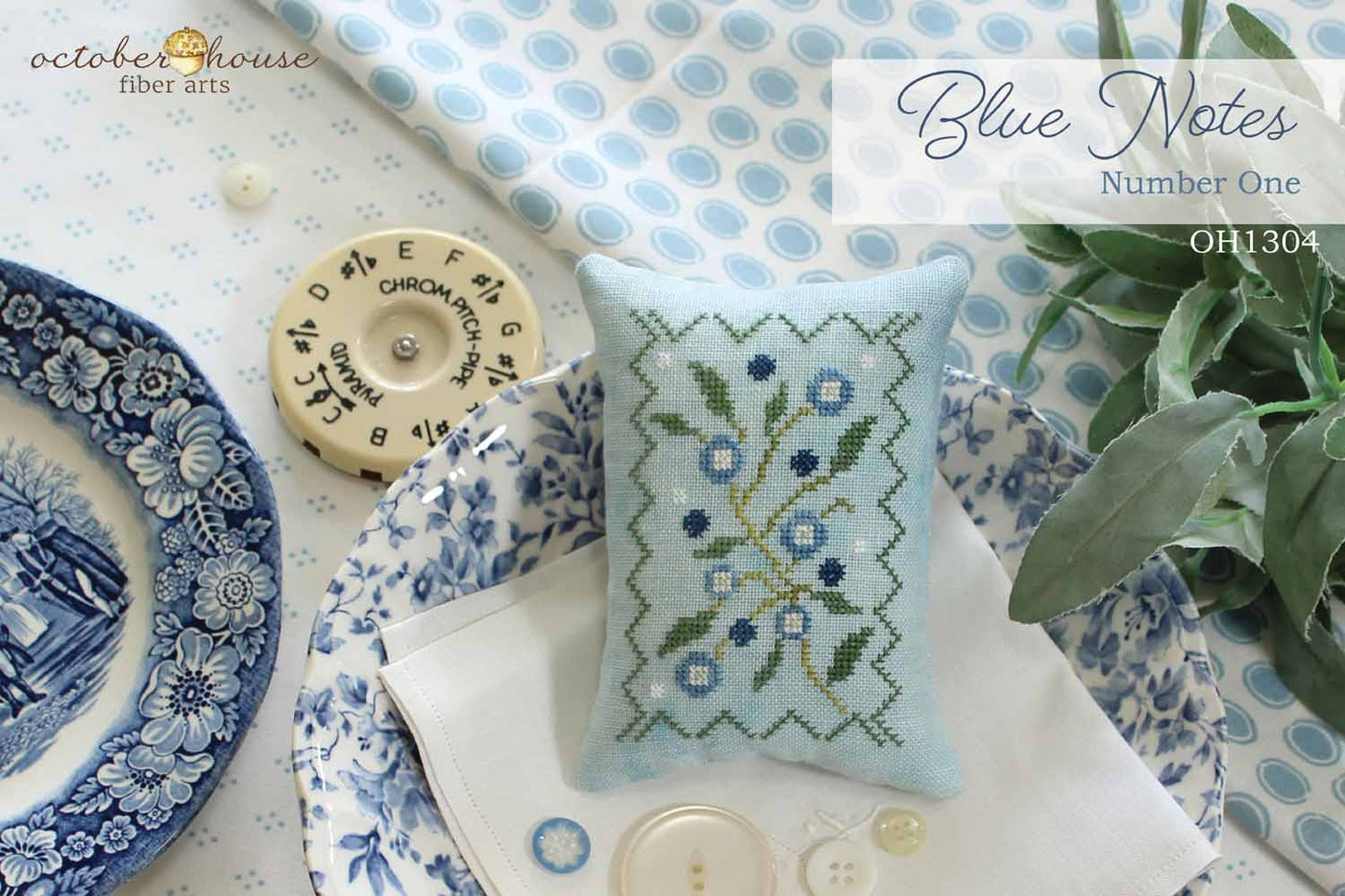 Blue Notes - Number One - October House - Cross Stitch Pattern