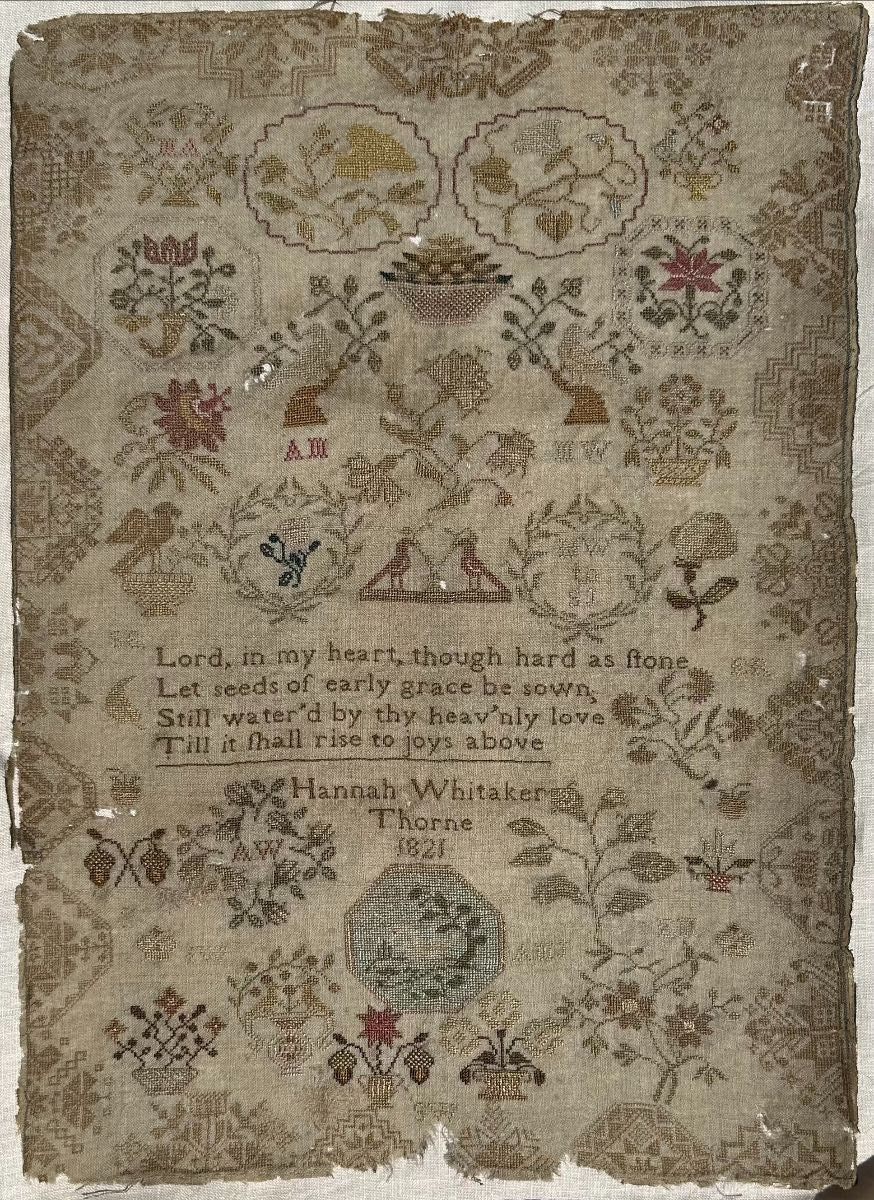 Hannah Whitaker Thorne 1821 The Antique - Cross Stitch Antiques - Cross Stitch Pattern