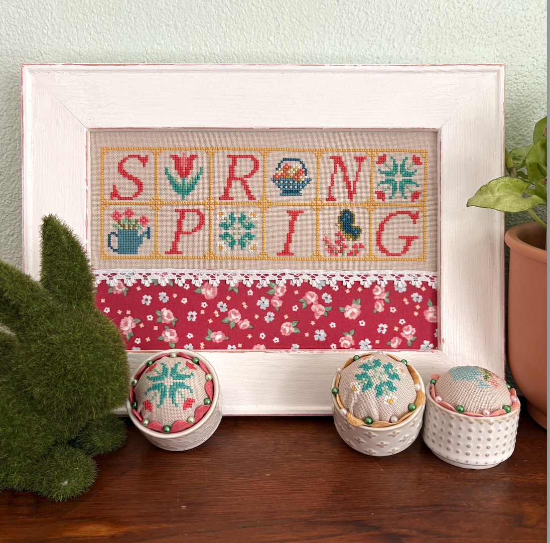 Checkered Spring - Petal Pusher - Cross Stitch Patter