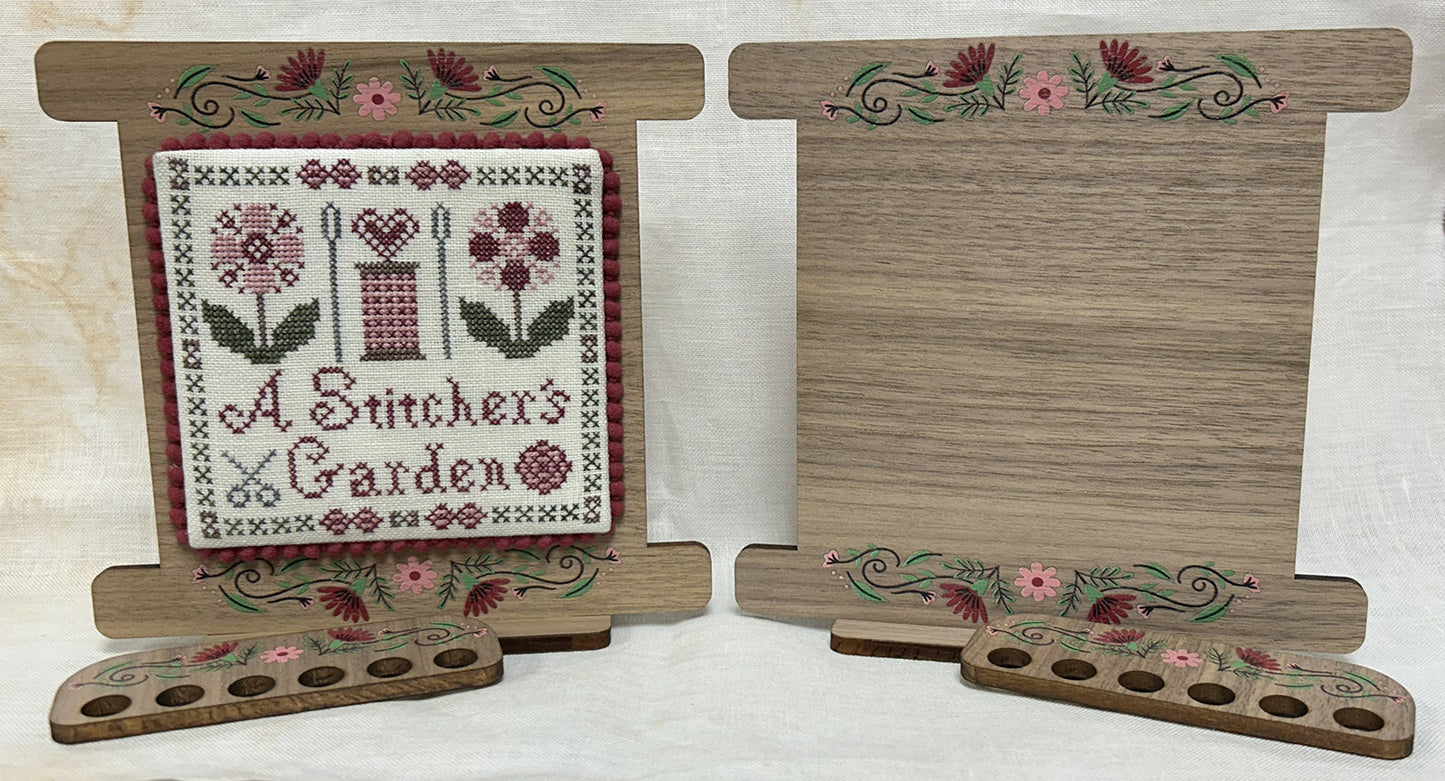 Garden Spool Display Stand With Matching Thread Keep - Willoughby Ann