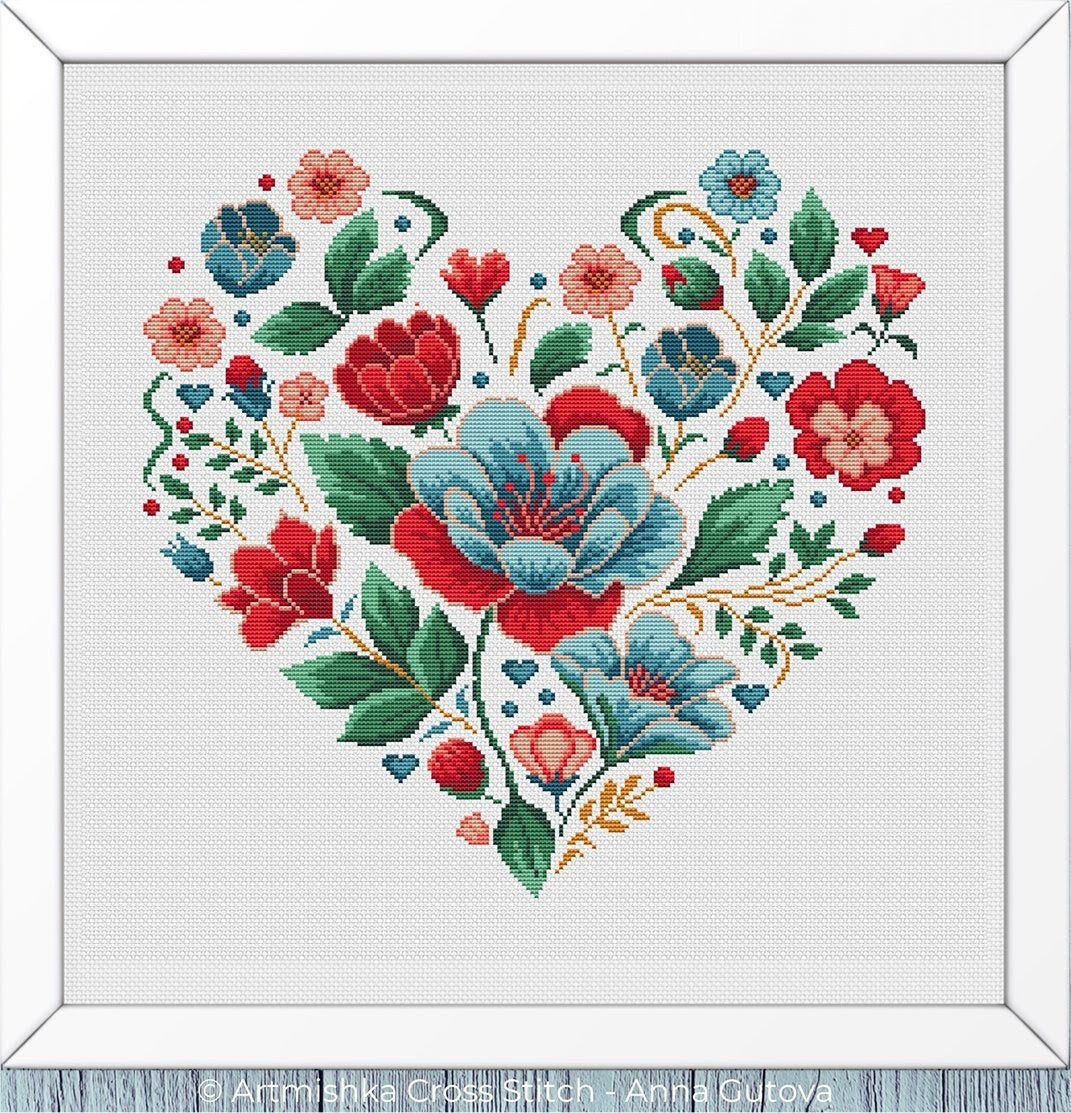 Heart Blooms #2 - Artmishka - Cross Stitch Pattern