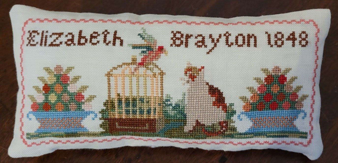 PREORDER Elizabeth Brayton Cat Cushion - Crowsfeetstitching - Cross Stitch Pattern