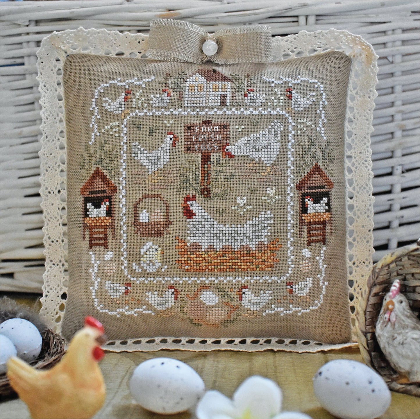 PREORDER Hens Welcome Spring - StitchyPrincess - Cross Stitch Pattern, Cross Stitch Patterns, The Crafty Grimalkin - A Cross Stitch Store