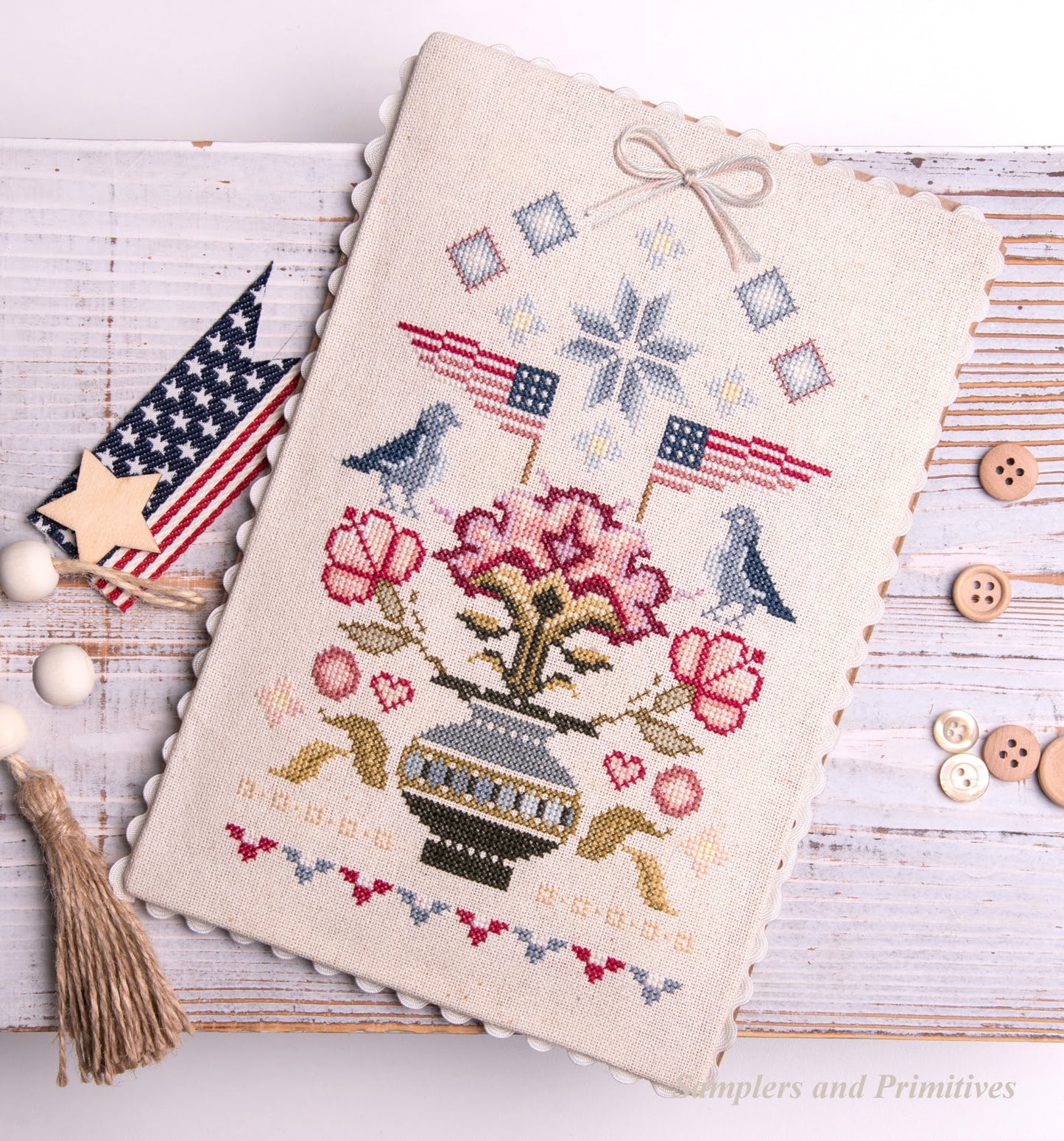 PREORDER - Blossoms for the Brave - Samplers and Primitives - Cross Stitch Pattern