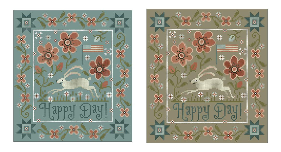 Happy Day - Plum Street Samplers - Cross Stitch Pattern
