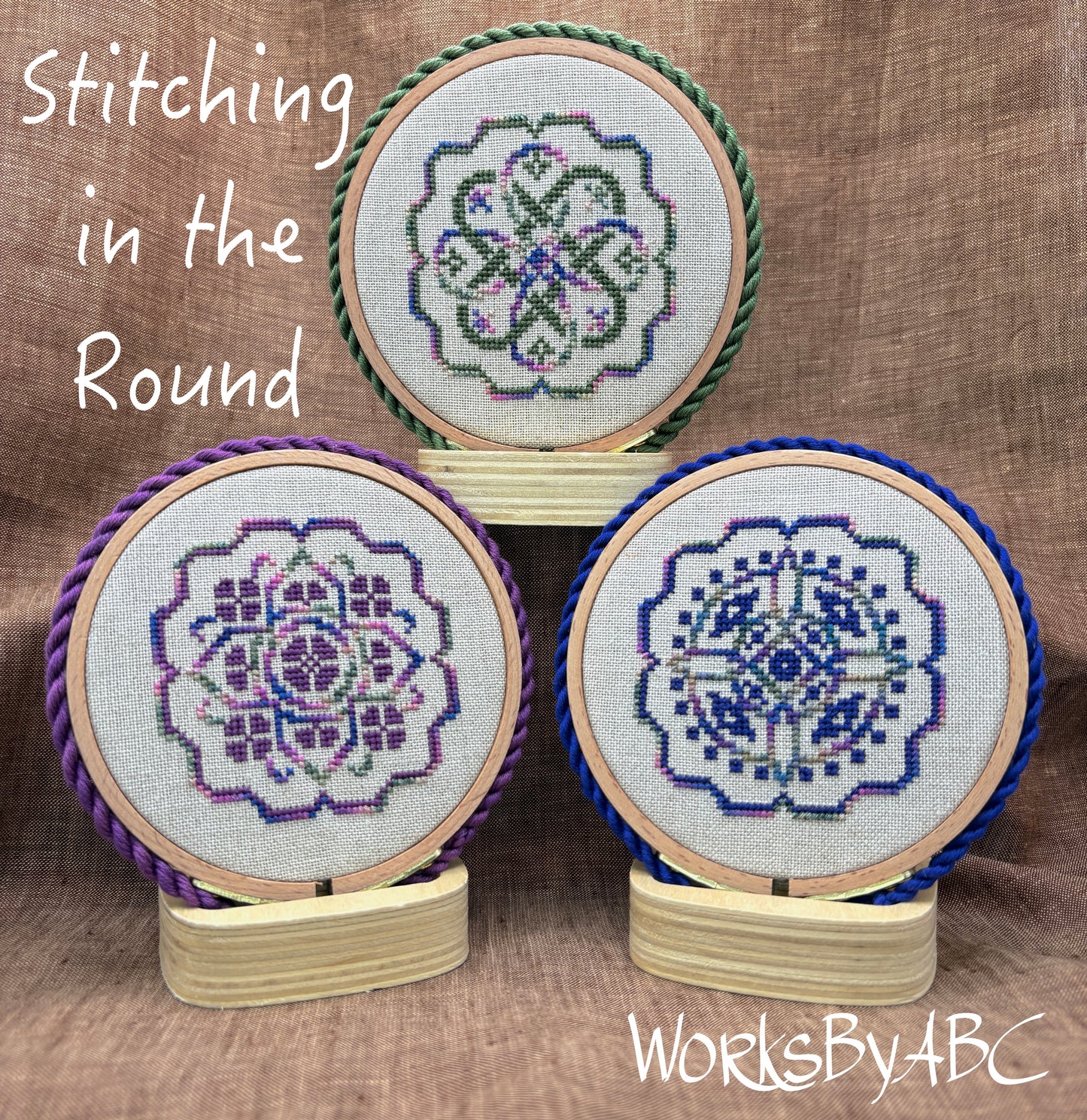 PREORDER Stitching in the Round - Works by ABC - Cross Stitch Pattern, Needlecraft Patterns, The Crafty Grimalkin - A Cross Stitch Store