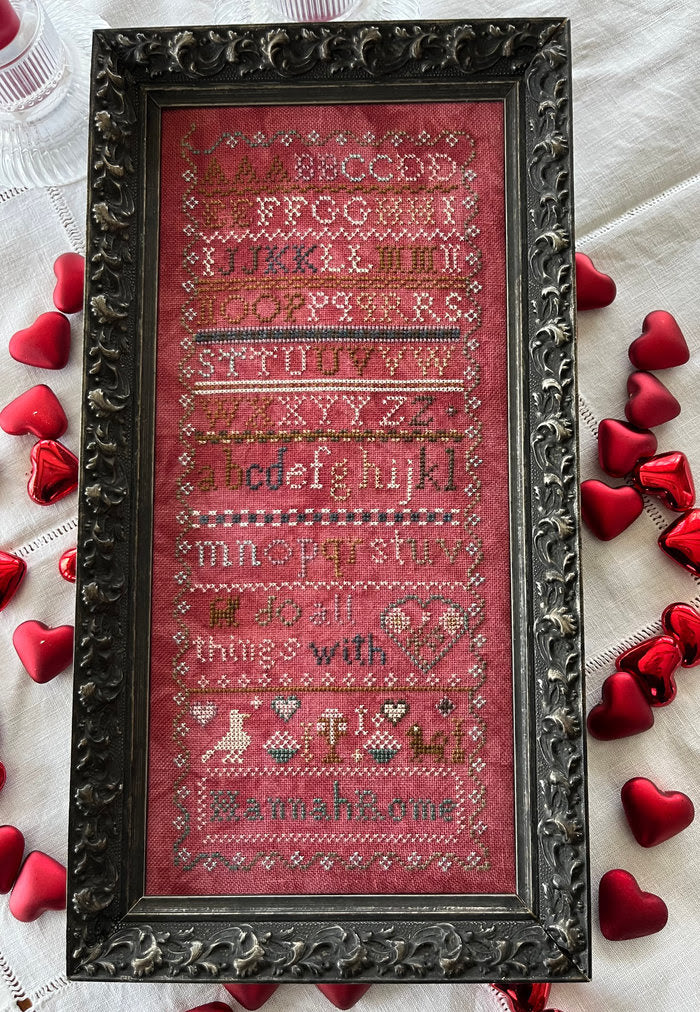A Note of Love Hannah Rome - Running With Needles & Scissors - Cross Stitch Pattern