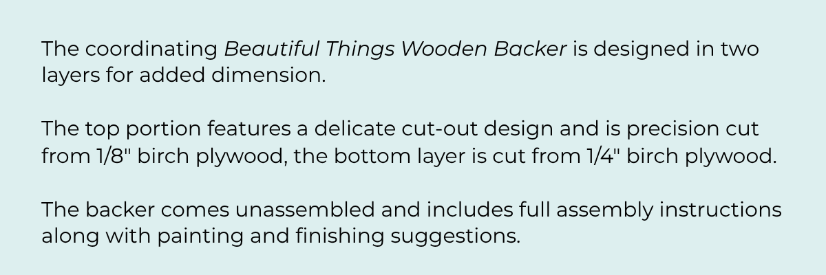 PREORDER Beautiful Things Wooden Backer - Cherry Blossoms