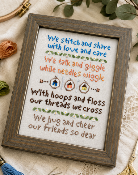 PREORDER Stitch and Share - Sweet Wing Studio - Cross Stitch Pattern
