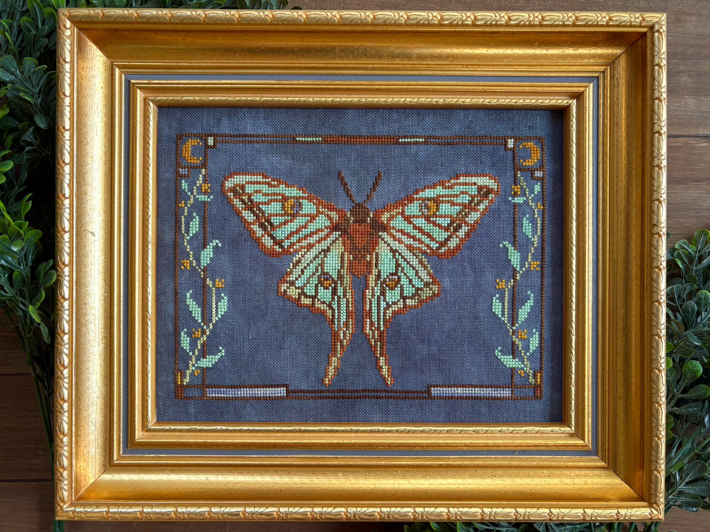 Spanish Moon Moth - Petal Pusher - Cross Stitch Pattern