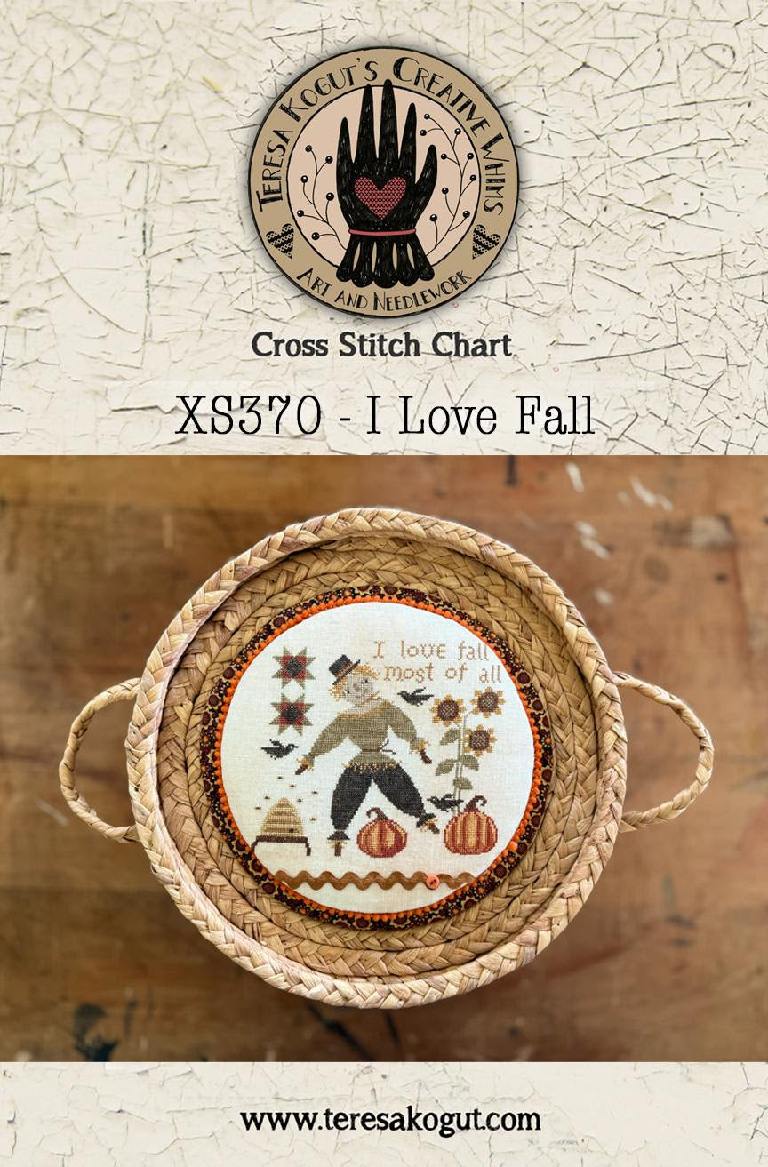 I Love Fall - Teresa Kogut - Cross Stitch Pattern, Needlecraft Patterns, The Crafty Grimalkin - A Cross Stitch Store