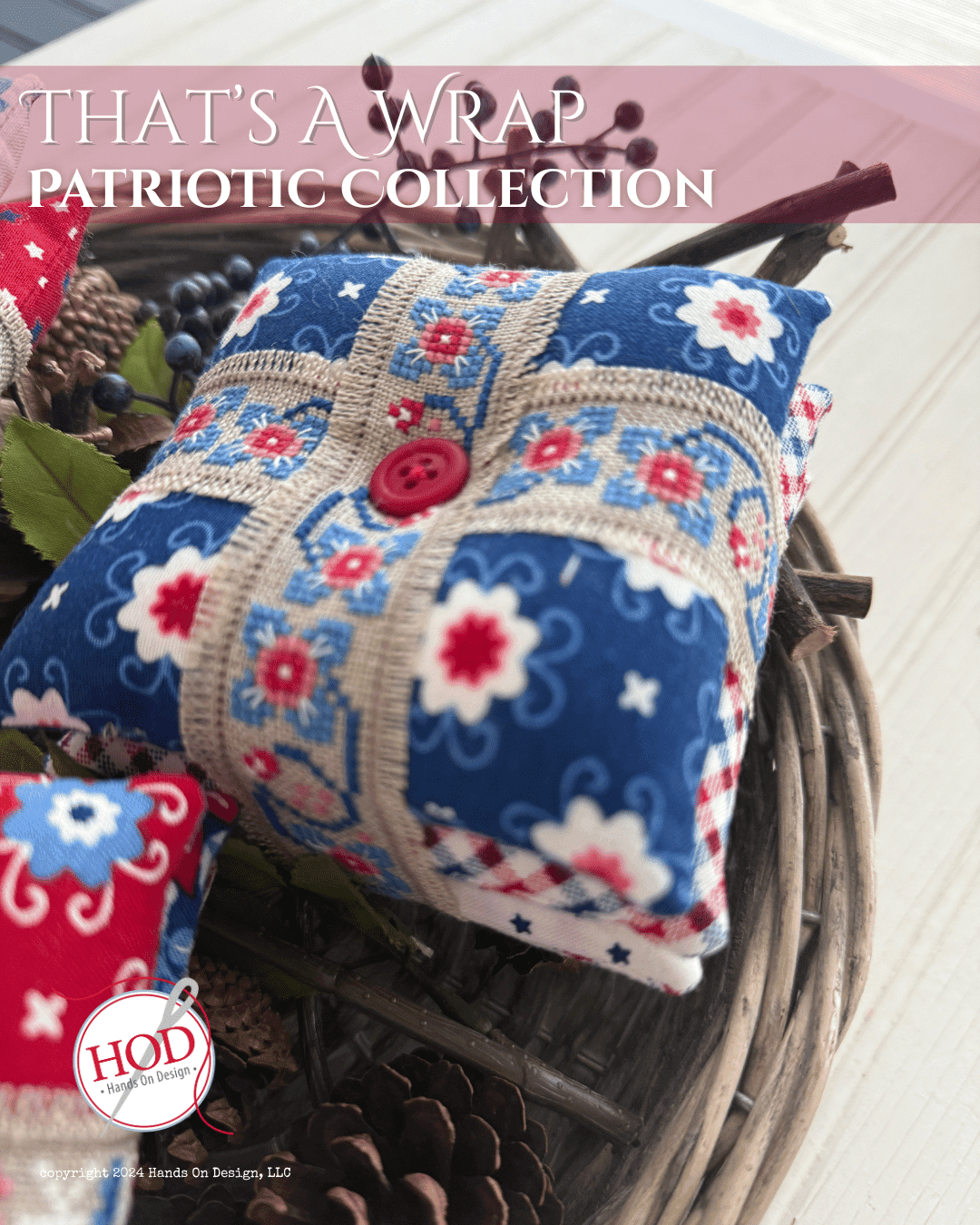 That's A Wrap Patriotic Collection - Hands on Design - Cross Stitch Pattern