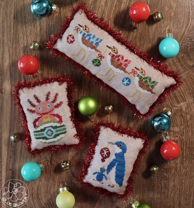 Merry Menagerie 2024 - The Blue Flower - Cross Stitch Pattern