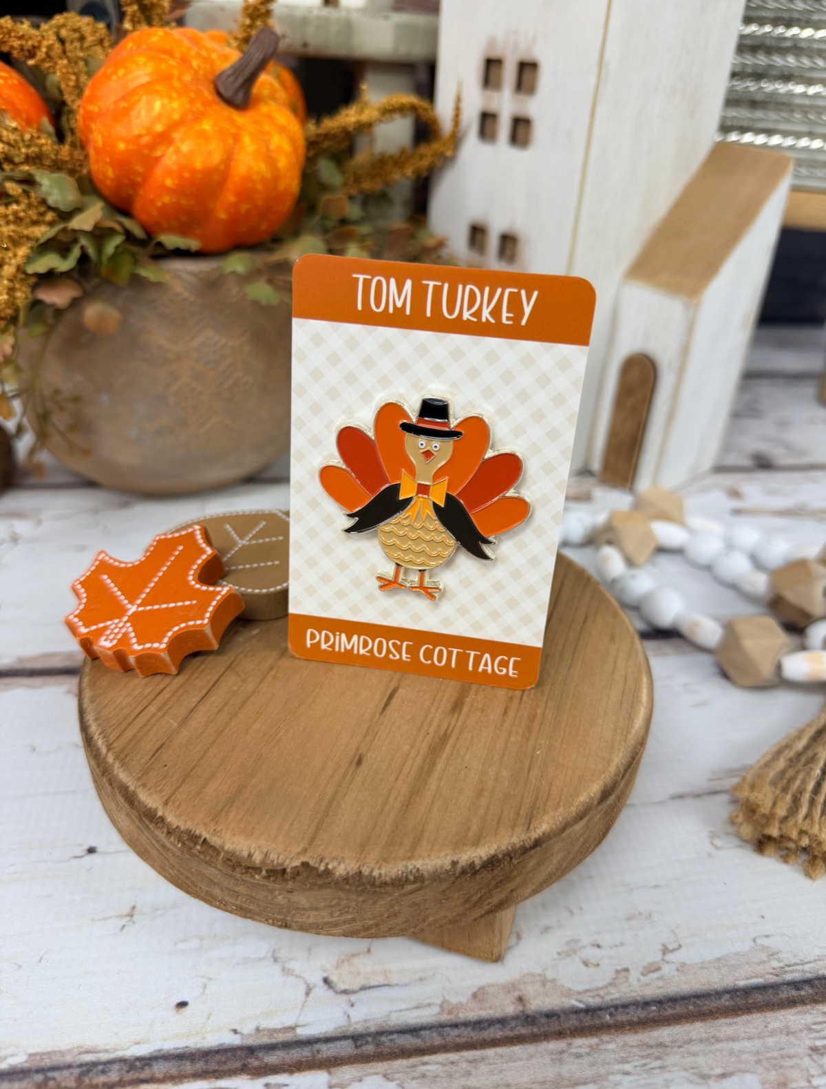 PREORDER Tom Turkey Needle Minder - Primrose Cottage Stitches, Needlecraft Patterns, Needlecraft Patterns, The Crafty Grimalkin - A Cross Stitch Store
