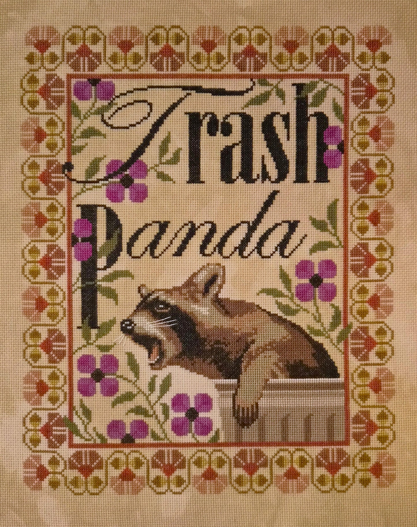 PREORDER Trash Panda - Artsy Housewife - Cross Stitch Pattern