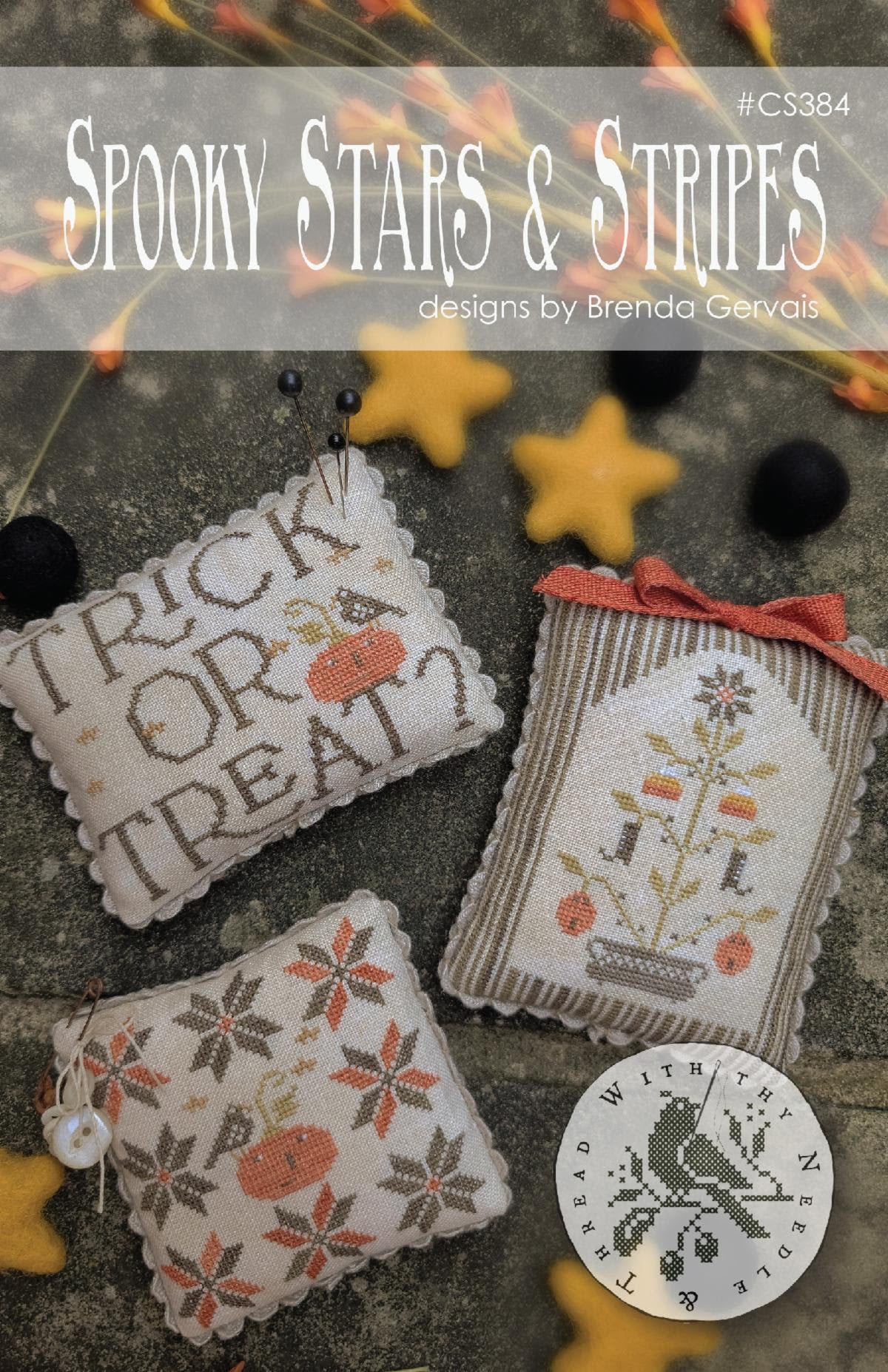 PREORDER Spooky Stars & Stripes - With Thy Needle and Thread - Cross Stitch Pattern