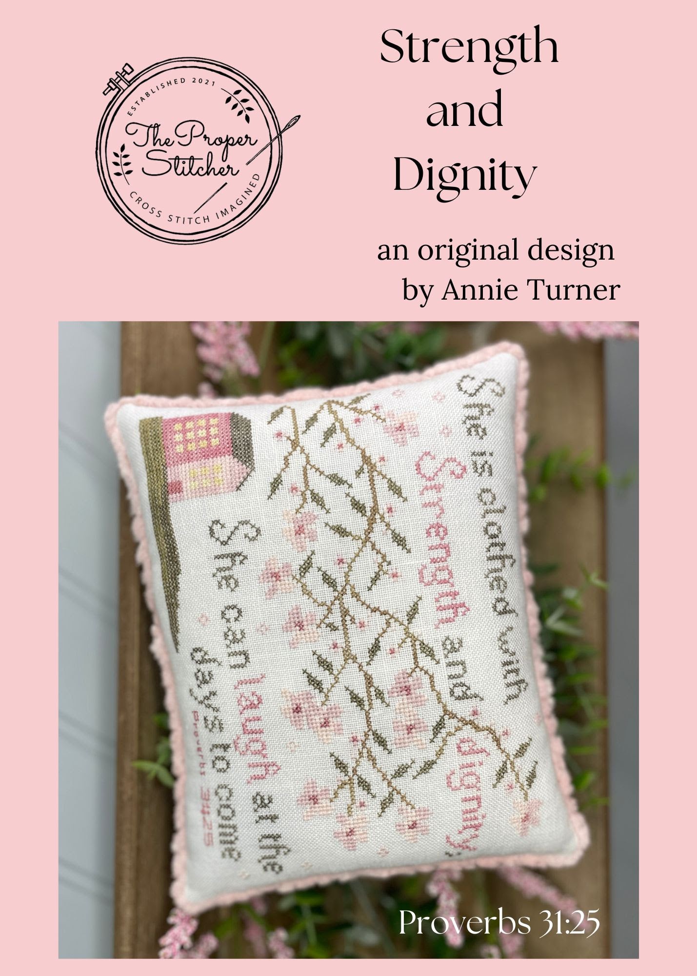PRE-ORDER Strength and Dignity by The Proper Stitcher - Cross Stitch Pattern, Needlecraft Patterns, The Crafty Grimalkin - A Cross Stitch Store