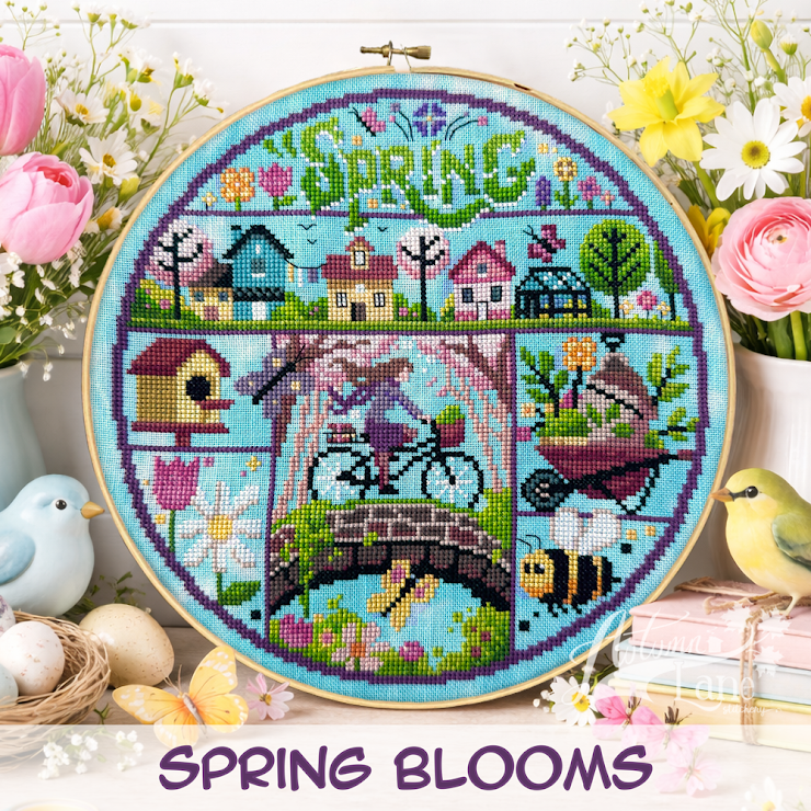 Spring Blooms - Autumn Lane - Cross Stitch Pattern