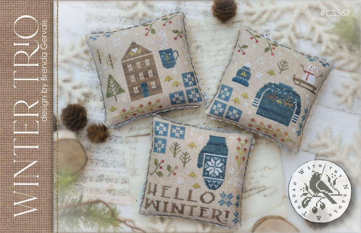 Winter Trio - With Thy Needle and Thread - Cross Stitch Pattern