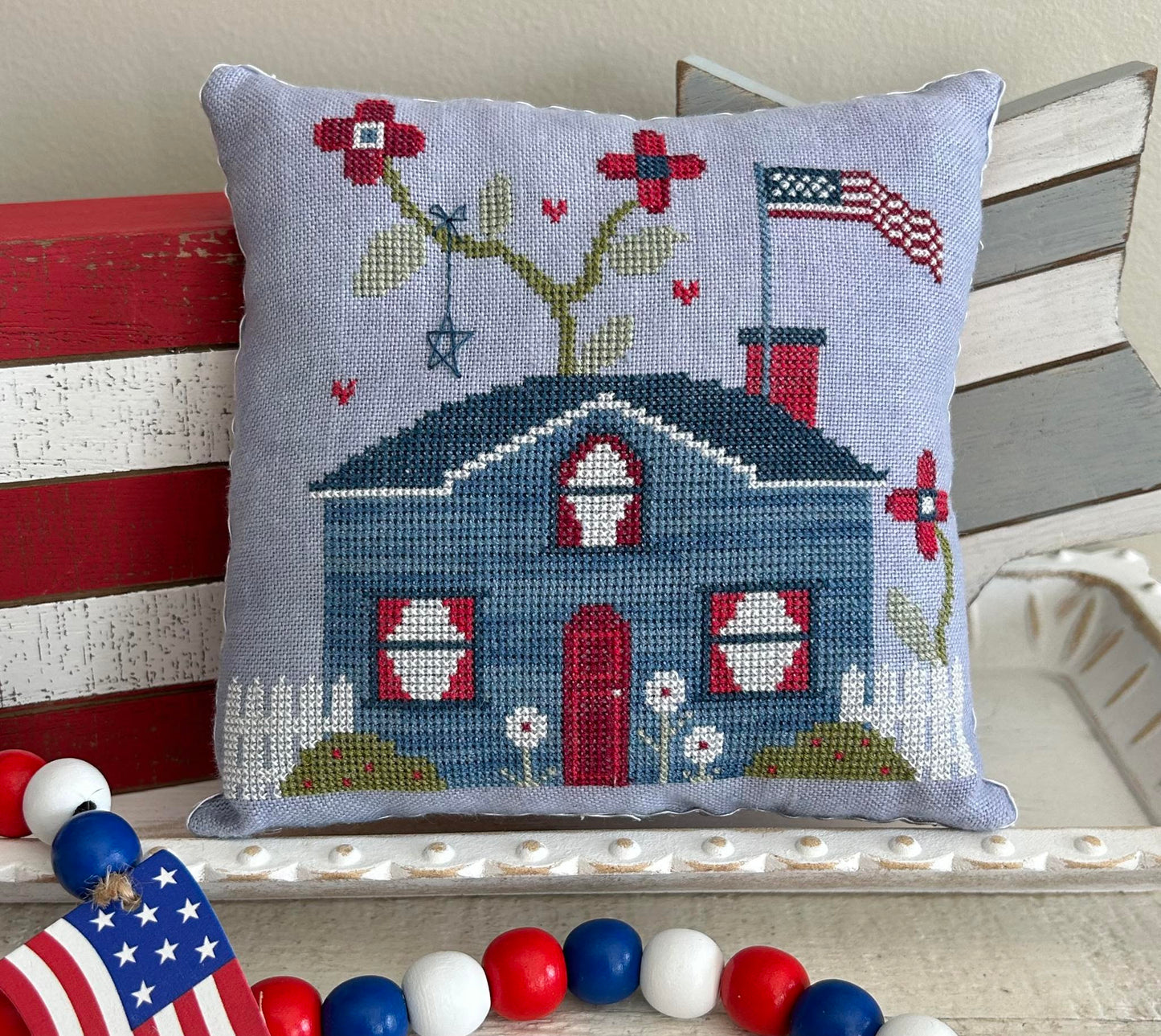 PREORDER Patriotic House 2 - Emily Call - Cross Stitch Pattern, Books, The Crafty Grimalkin - A Cross Stitch Store