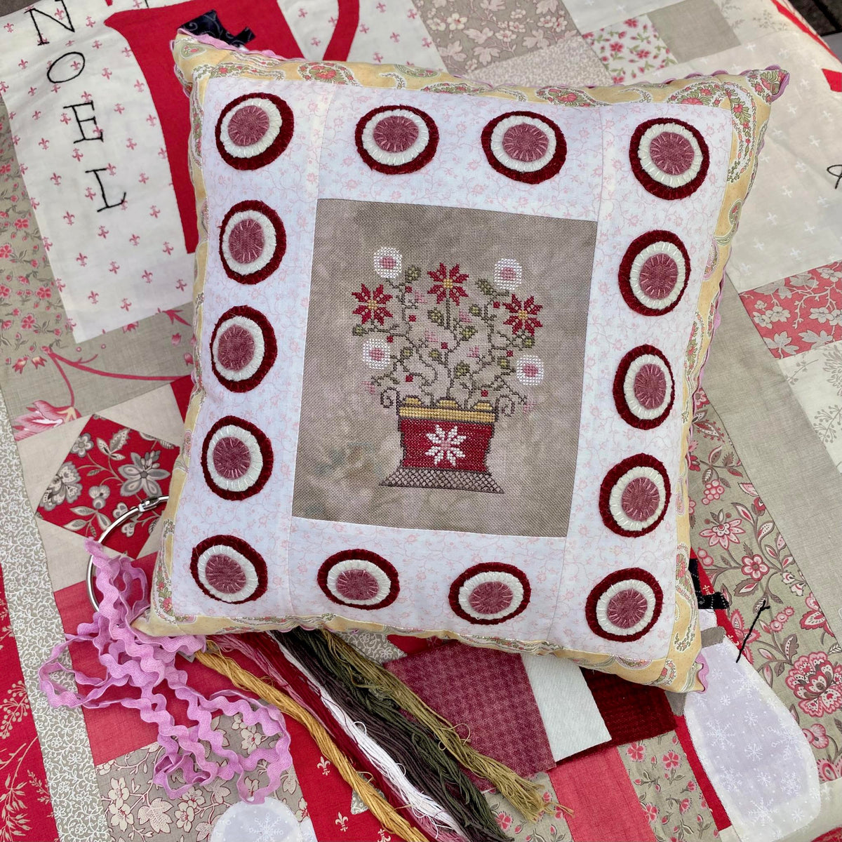Penny Basket - Pansy Patch - Cross Stitch Pattern, Needlecraft Patterns, The Crafty Grimalkin - A Cross Stitch Store