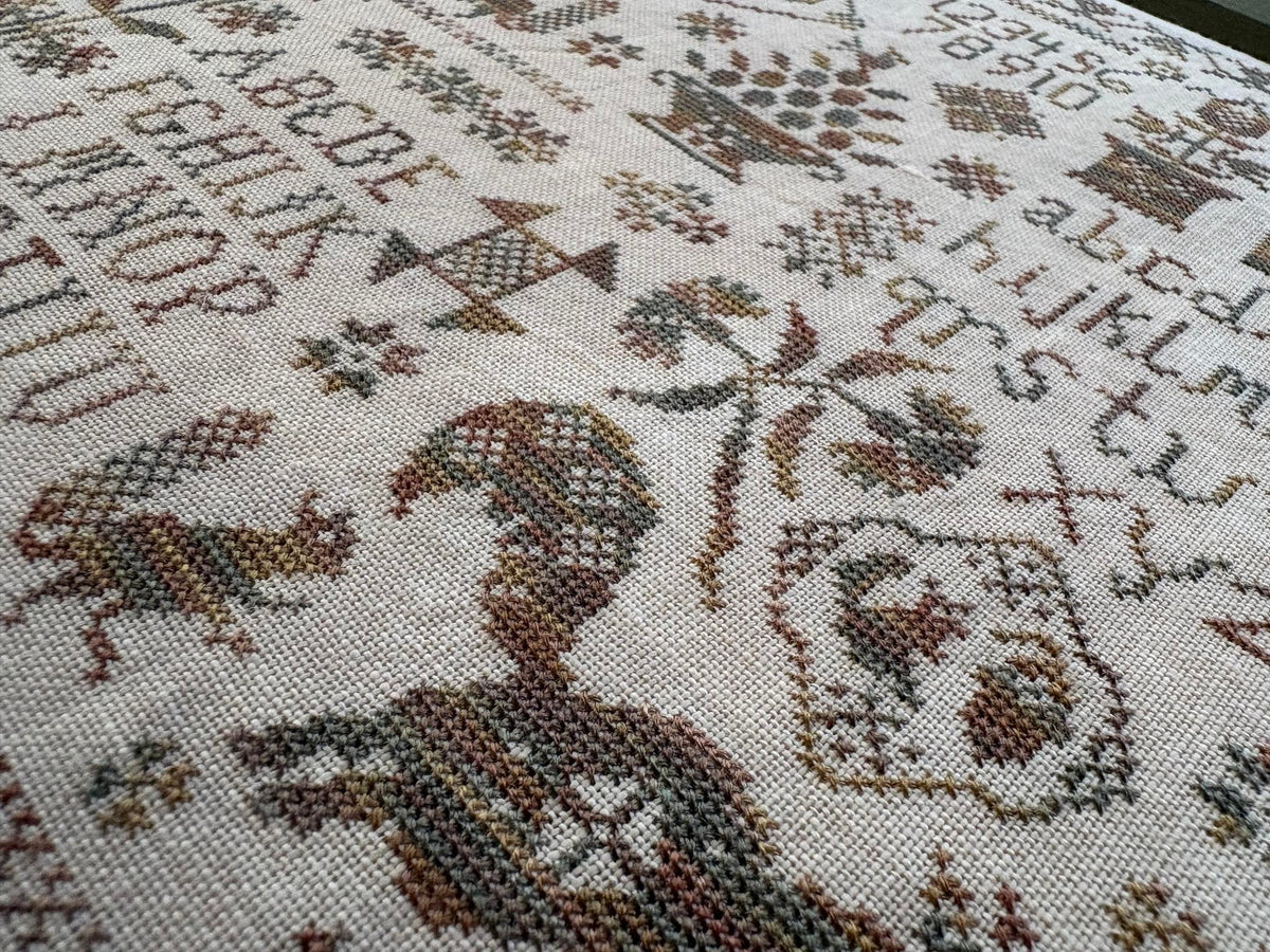 PREORDER Sassy Squirrel Sampler - Pansy Patch - Cross Stitch Pattern, Needlecraft Patterns, The Crafty Grimalkin - A Cross Stitch Store