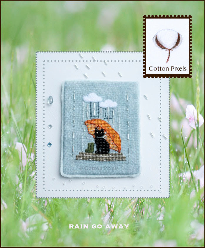 PREORDER Rain go away - Cotton Pixels - Cross Stitch Pattern