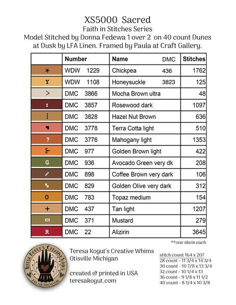 PRE-ORDER Sacred Faith in Stitches Series - Teresa Kogut - Cross Stitch Pattern, Needlecraft Patterns, The Crafty Grimalkin - A Cross Stitch Store
